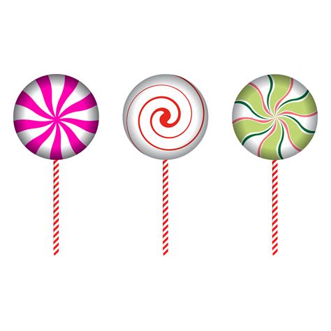 Christmas Round Candy With Red Off White Pink And White Color Strips