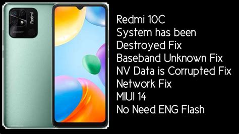 Redmi C Baseband Unknown Fix Null Imei Fix Nv Data Is Corrupted Fix