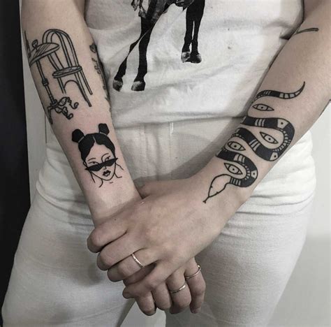 Various Black Tattoos On Forearms Tattoogrid Net