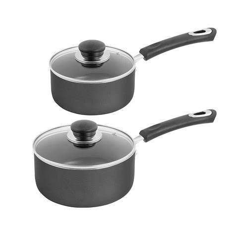 Kitchen Nonstick Saucepan Set, 1 Quart and 2 Quart Sauce Pan Set with ...