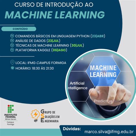 Curso de Introdução ao Machine Learning novo cronograma IFMG