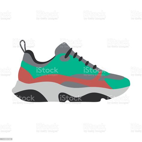 Female Sport Shoes Flat Vector Illustration Summer Autumn And Winter