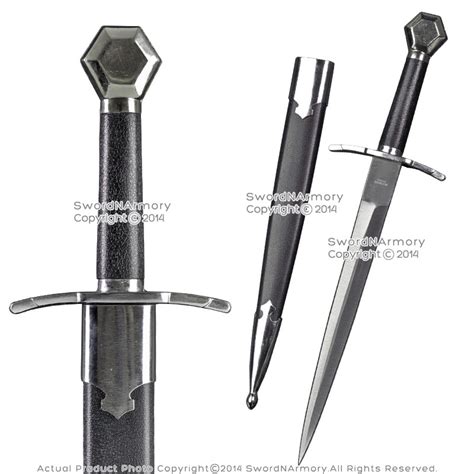 Historical Medieval Crusader Knight Dagger Short Sword Hexagon Pommel W