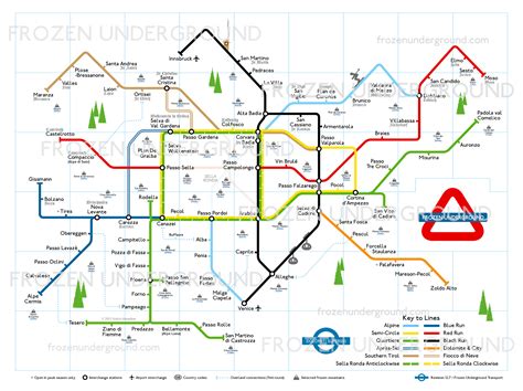 Italy Dolomites Superski Network Map