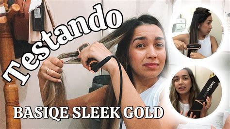 Testando A Basiqe Sleek Gold No Cabelo Ondulado A Minha Experi Ncia