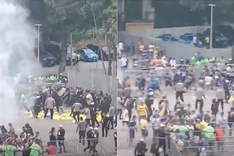 Torcedores do Fluminense e do Boca Juniors brigam a caminho do Maracanã