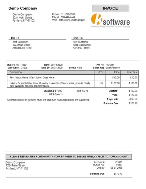 Invoice Payment Terms Template