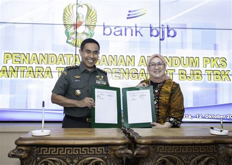 Bank Bjb Tandatangani Adendum Perpanjangan Pks Dengan Tni Ad