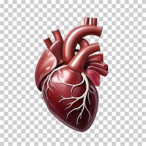 Premium Psd D Rendering Of A Realistic Human Heart Isolated On