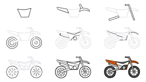 Dirt Bike Drawing Easy In Steps