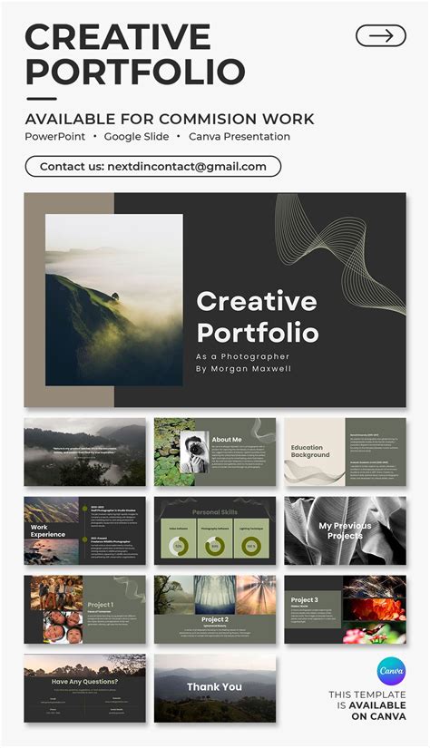 dark green simple creative photography portfolio  power