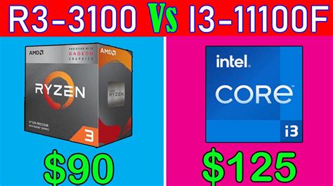 Ryzen 3-3100 Vs I3-11100F || 12 Game benchmark in 4K - YouTube