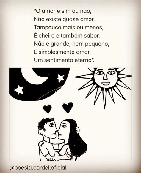 Poesia Cordels Instagram profile post O amor é um sentimento