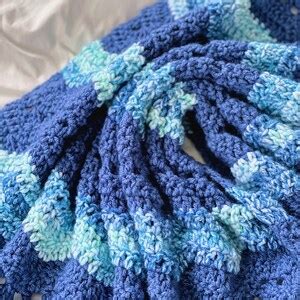 Crochet Baby Blanket Blue Crochet Baby Blanket Natural Baby Blanket ...