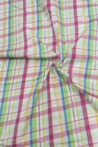 COTTON POLYESTER Fancy Slub Patta 797 D Check Stripes Multicolour