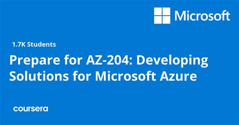 Prepare For Az 204 Developing Solutions For Microsoft Azure Coursya