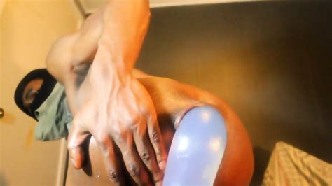 Black Twink Farts Out HUGE XXL Dildo Ass Monkey