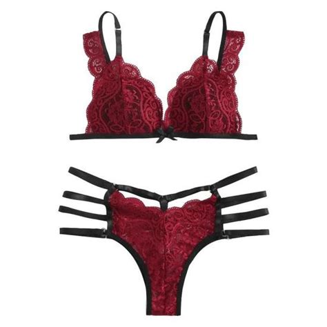 Soutien gorge nouvelle mode sexy string string vêtements de nuit sous vêtements lingerie fleur