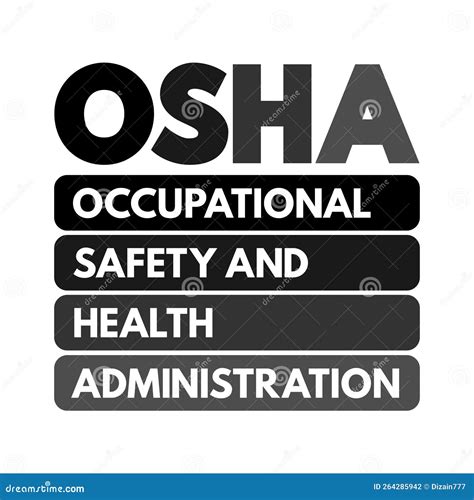 Osha Occupational Safety And Health Administration Acronym Concept