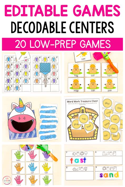 20 Editable Sight Word Games to Make Learning Fun!