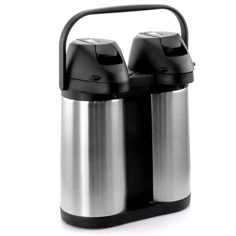 Megachef Dual L Stainless Steel Airpot Hot Water Dispenser For Coffee And Tea Walmart