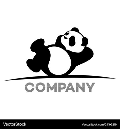 Resting panda logo Royalty Free Vector Image - VectorStock