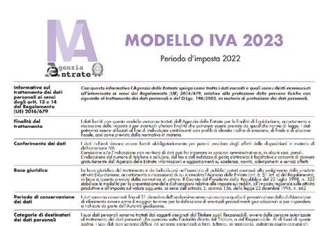 Modello Iva Cos Come Funziona Pdf Scaricabile