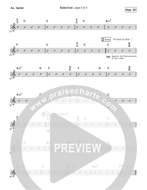 Same God Choral Anthem Satb Acoustic Guitar Sheet Music Pdf