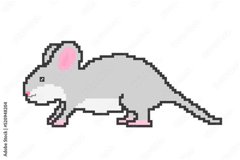 Clip art of pixel art mouse Stock Illustration | Adobe Stock