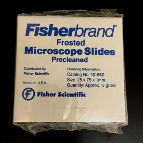 Fisherbrand Frosted Microscope Slides Precleaned Bx Ebay