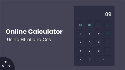 How To Create A Calculator Using Html And Css Youtube