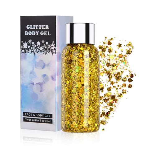 Uraqt Body Glitter Gel Chunky Glitter Gel Chunky Body Lotion Glitzer