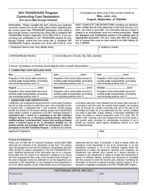 Fillable Online Oma Od Nih Form Nih Nih Transhare Program