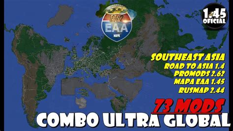 ETS 2 1 45 NOVO MAPA EAA DO ROTAS BRASIL NO COMBO ULTRA GLOBAL