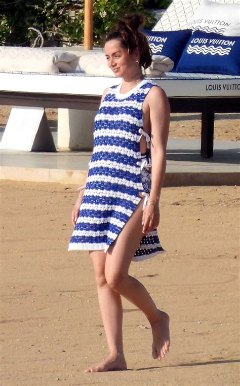 Ana De Armas In A White Bikini On The Beach In Greece Celebsla