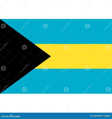 Bahamas Flag Vector Isolated Stock Vector Illustration Of White