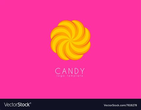 Candy logo creative colorful design Royalty Free Vector