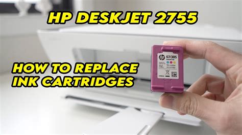 Hp Deskjet 2755 And 2755e How To Install Ink Cartridges Youtube