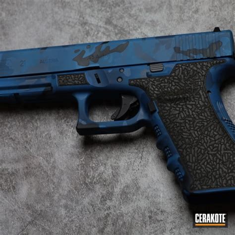 Custom Camo Glock 21 Cerakoted using Ridgeway Blue, KEL-TEC® Navy Blue ...