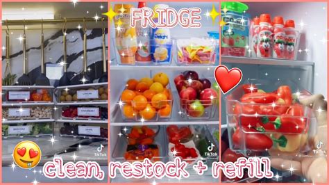 Clean Organize Restock And Refill Fridge Asmr Fridge Restock