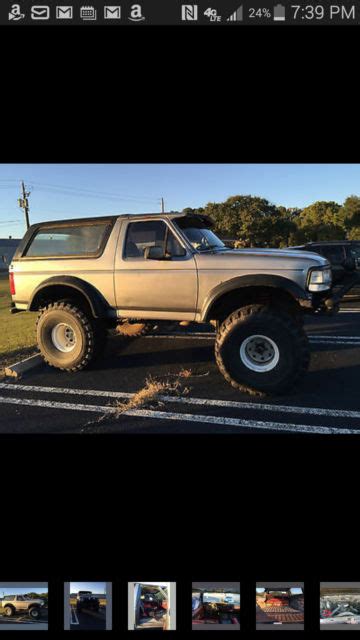 Gray 1984 Ford Bronco 4x4 With 44 Tires Classic Ford Bronco 1984 For