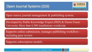 publishing nulj  open journal system ojs pptx