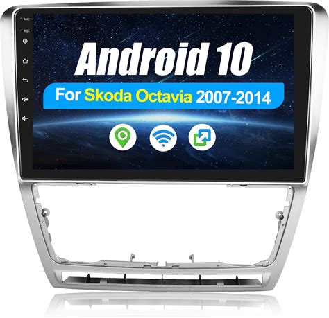 CAMECHO Android 10 Autoradio mit Navi für Skoda Octavia 2 2007 2014