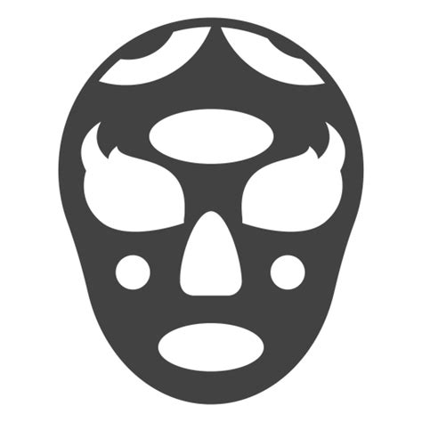 Dise O Png Y Svg De M Scara De Luchador Silueta Detallada Ovalada Para