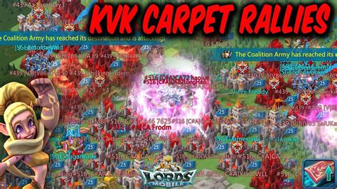 Kvk Sge Fury Targets Carpet Rallies Lords Mobile Nov Youtube