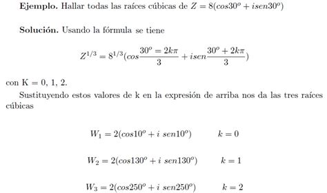 Algebra Lineal Teorema De De Moivre Potencias Y