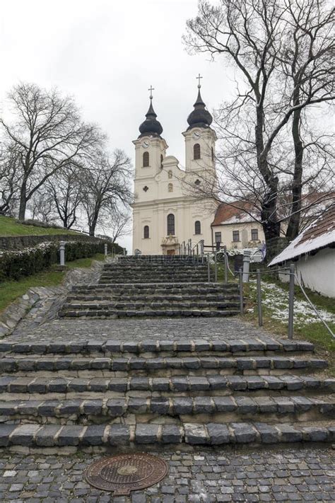 Tihany Abbey in Hungary stock image. Image of tourist - 113288453