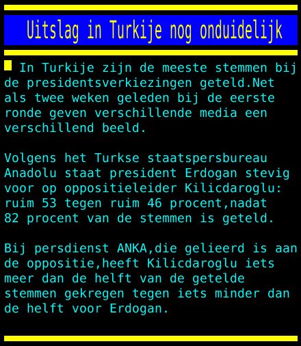 Nos Teletekst On Twitter Uitslag In Turkije Nog Onduidelijk