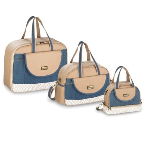 Kit Bolsas Maternidade Missoni Nude 3 peças Fazendo Arte