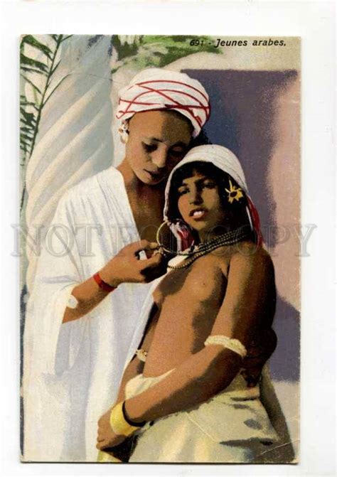 289211 Arabian Boy Nude Girl Vintage Lehnert Landrock Postcard